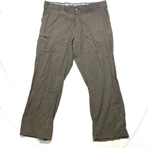 UB Tech Cargo Pants Mens 36x32 Olive Green Nylon Stretch Workwear Classic Fit